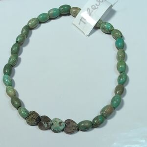 Turquoise Stretch Bracelet With Hearts